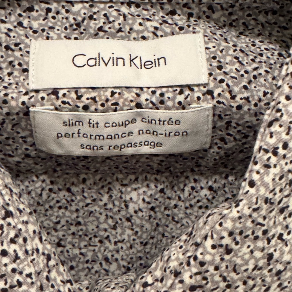 Calvin Klein Men's Dress Shirt, Slim Fit, Performance non-iron 16 34/35 - Picture 2 of 6